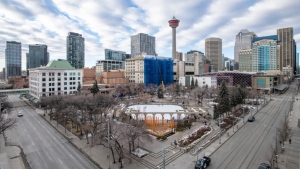 Calgarys Olympic Plaza is seen in an undated photo. (CMLC) 
