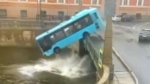 Bus crashes into Saint Petersburg river