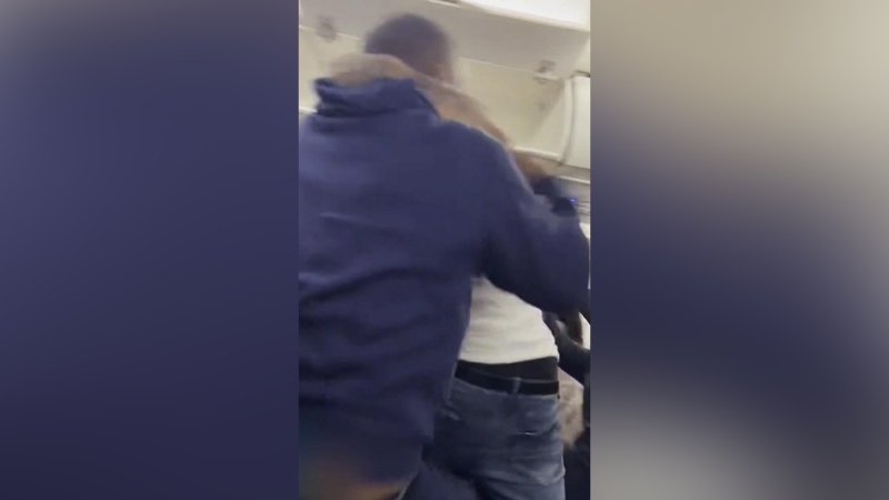 Passengers brawl after flight lands in Boston