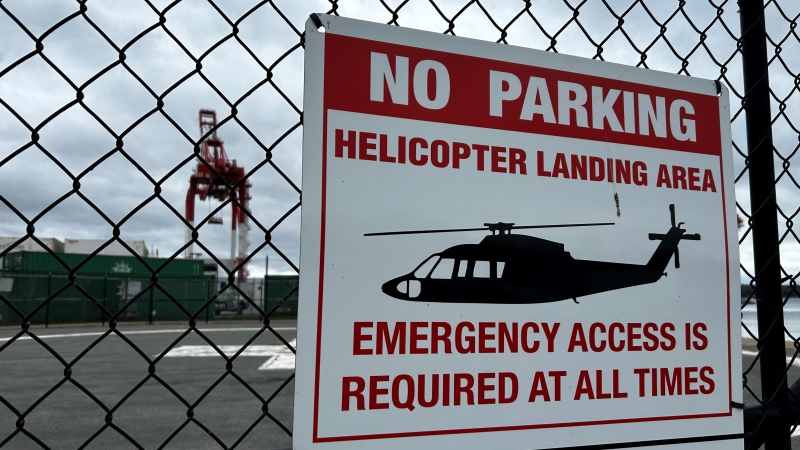 Current site of LifeFlight landing pad at PSA Halifax cargo terminal. (Source: Jonathan MacInnis/CTV News Atlantic)