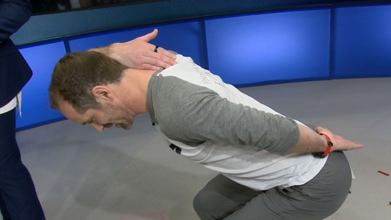 When you're picking something up from the floor or bending over to tie your shoe laces, you're performing "the hinge move," according to movement trainers. (Staff/ CTV Morning Live) 