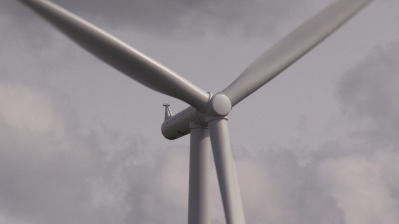 Wind turbine in Huron County seen in July 2020. (Scott Miller/CTV News London) 