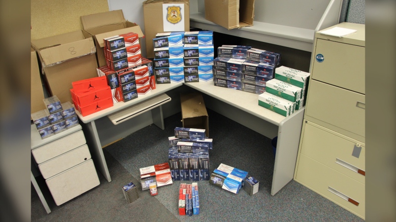 More than 42,000 illegal cigarettes were seized from a store in Selkirk in April (Manitoba RCMP)