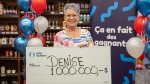 Denise Belanger won $1 million after buying a winning Lotto 6/49 ticket from her daughter's convenience store. (Loto-Quebec)