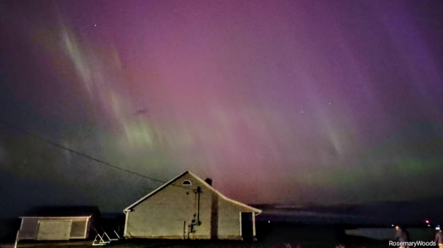 The northern lights are seen in Sydney Mines, N.S. (Courtesy: Rosemary Woods)