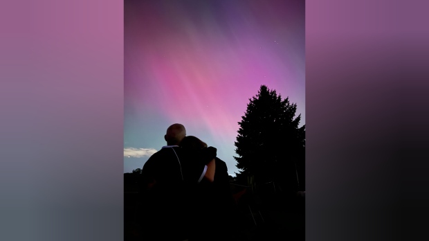 The northern lights were on display in LaSalle, Ont. on May 10-11, 2024. (Source: Allie Ostrom)
