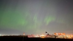 The northern lights as seen from Montreal's Trudeau Airport on May 10, 2024. (Louis Souverain)
