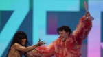 Switzerland’s Nemo wins 68th Eurovision Song Contest. (Martin Meissner/AP Photo)