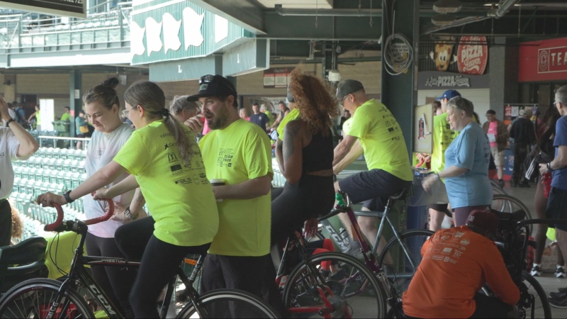 35th annual Cerebral Palsy Stationary Bike Ride on May 11, 2024 (CTV News/Zachary Kitchen)