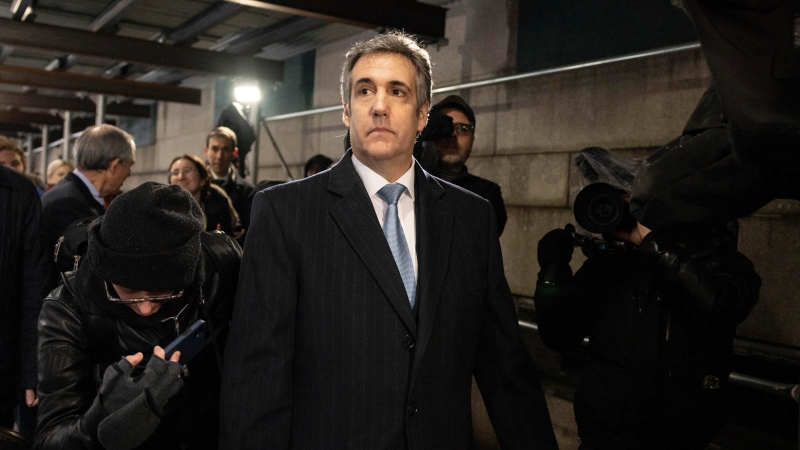 Michael Cohen, former attorney to Donald Trump, leaves the District Attorney's office in New York, March 13, 2023. (AP Photo/Yuki Iwamura)