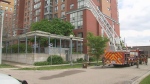 Two women were taken to hospital with serious injuries after a fire at an apartment building in Etobicoke. 