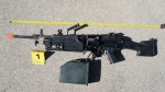 Machine-gun style airsoft gun seized by Sarnia police on May 9, 2024. (Source: Sarnia police)