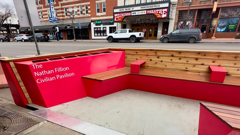 The Nathan Fillion Civilian Pavilion on Whyte Avenue. (Instagram/Vivid Print)