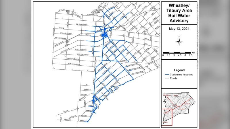 Boil water advisory issued for Wheatley and Tilbury. (Source: Municipality of Chatham-Kent) 