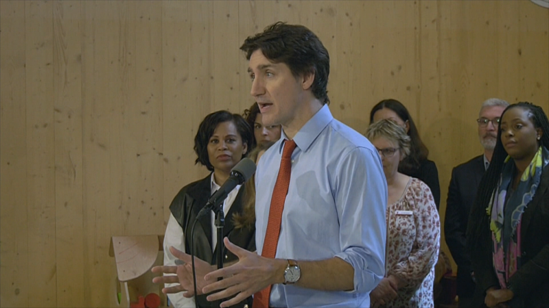 Prime Minister Justin Trudeau was in St. Thomas Monday for a child care announcement. CTV’s Bryan Bicknell reports.