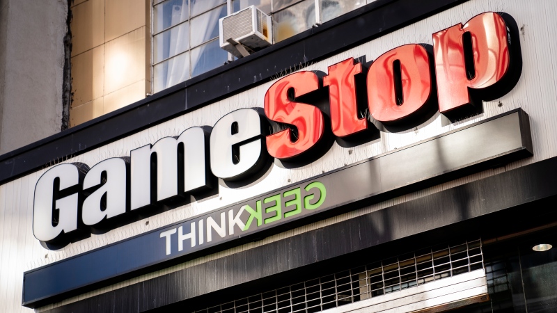 This Jan. 28, 2021, file photo shows a GameStop store in New York. (John Minchillo, The Associated Press)