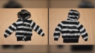 A photo shows one side of a Baby Phat  jacket similar to one Mashkode Bizhiki'ikwe, or Buffalo Woman, police believe she was wearing. A forensic DNA expert called as a witness in the trial of admitted serial killer Jeremy Skibicki said the woman's DNA was found on the jacket she was wearing, but efforts to identify her have not been successful. (Winnipeg police handout)