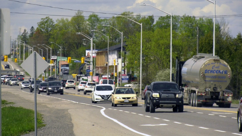 Bank Street will be closed from just north of Blais Road to just south of Shuttleworth Drive in Findlay Creek from June 2024 to December 2024. (Peter Szperling/CTV News Ottawa)