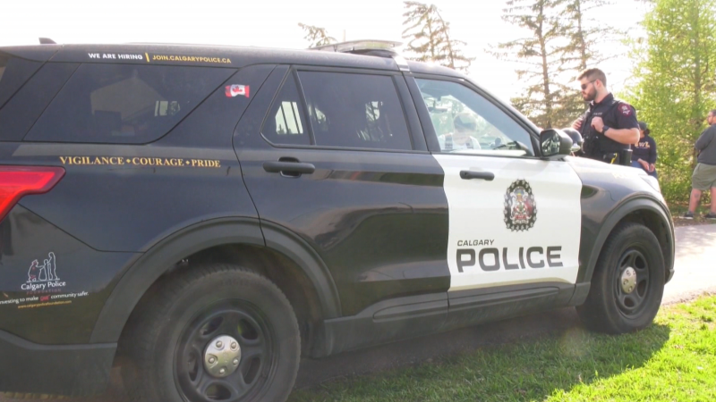 Calgary police a stabbing near John G. Diefenbaker High School on Monday, May 13, 2024.