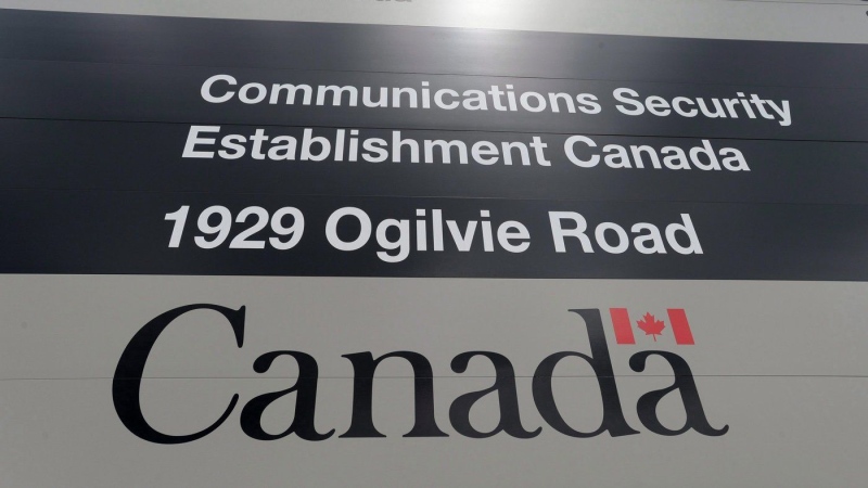 A sign for the Government of Canada's Communications Security Establishment (CSE) is seen outside their headquarters in the east end of Ottawa. (Sean Kilpatrick/The Canadian Press)