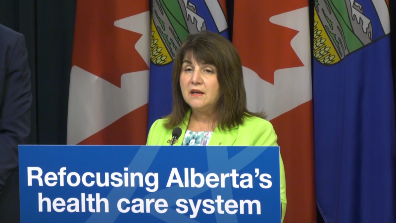 Alberta Health Minister Adriana LaGrange in Edmonton on Tuesday, May 14, 2024. (Galen McDougall/CTV News Edmonton)