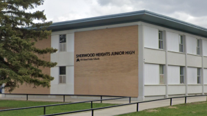 Sherwood Heights Junior High in Sherwood Park. (Google)