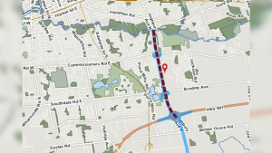Highbury Avenue, between Hamilton Road and Highway 401, will be closed for infrastructure maintenance on May 15, 2024. (Source: City of London) 