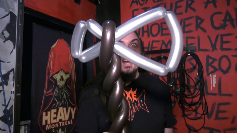 Death metal band wows fans with balloons