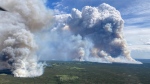A view of the Parker Lake wildfire near Fort Nelson, B.C., is shown on Monday, May 13, 2024. THE CANADIAN PRESS/BC Wildfire Service