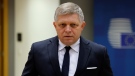 Slovakia's Prime Minister Robert Fico arrives to a round table meeting at an EU summit in Brussels, Thursday, Feb. 1, 2024. (AP Photo/Geert Vanden Wijngaert)