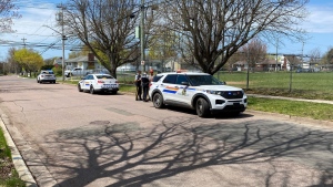 New Brunswick RCMP investigated an incident near Bessborough School on May 15, 2024. (Source: Derek Haggett/CTV News Atlantic)