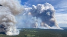 A view of the Parker Lake wildfire near Fort Nelson, B.C. is shown on Monday, May 13, 2024 in a BC Wildfire Service handout photo. (The Canadian Press / HO-BC Wildfire Service)
