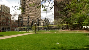 Police are investigating after a 40-year-old man was stabbed in downtown Calgary on Wednesday afternoon.