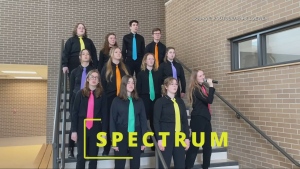 Steinbach Regional Secondary School’s Spectrum Vocal Jazz Choir is pictured in its audition video performing Foreigner's "I Want to Know What Love Is."  (Steinbach Regional Secondary School)