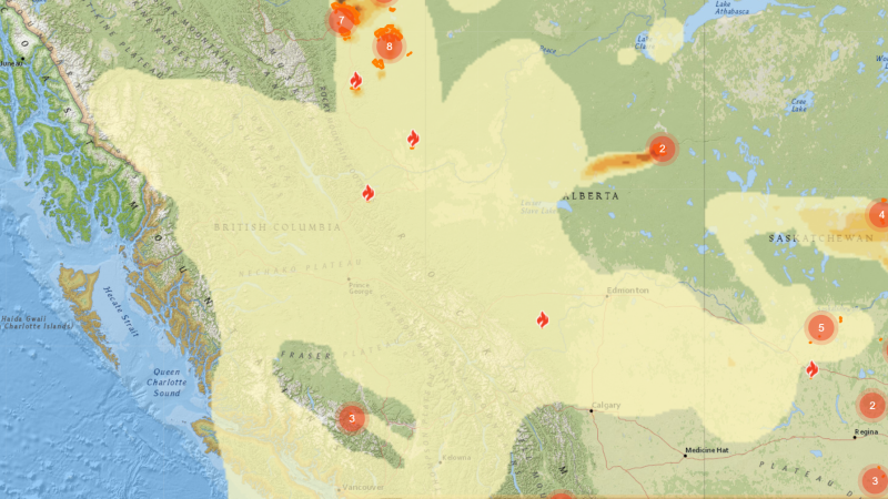 FireSmoke Canada's forecast for May 17, 2024, at about 5 p.m. (FireSmoke Canada)