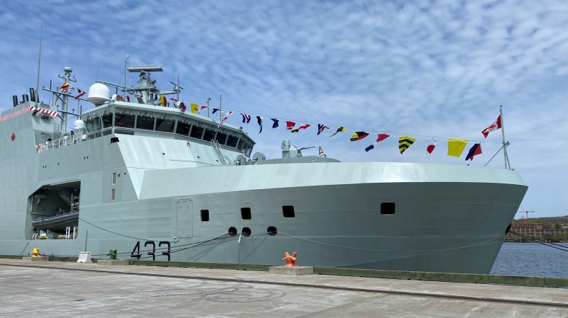 HMCS William Hall is pictured in Halifax on May 16, 2024.