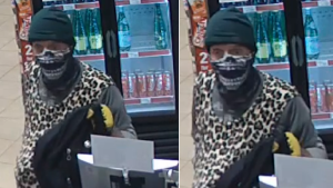 Waterloo Regional Police Service released two photos of a suspect they are trying to identify as part of a robbery investigation. (Courtesy: Waterloo Regional Police Service)