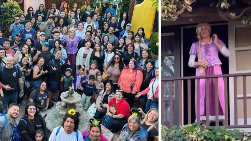 Boss takes company out to Disneyland after losing bet
