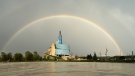 Rainbow over Human Rights Museum. Photo by Michelle Fox Chan.