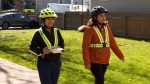 People deliver food as part of the "Meals on Two Wheels" program. (Darryl Reeves/CTV Atlantic)