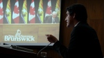 Prime Minister Justin Trudeau says he has "issues" with the Progressive Conservative government of New Brunswick. New Brunswick Premier Blaine Higgs is seen via video conference as Prime Minister Justin Trudeau speaks during an announcement on early learning and child care in New Brunswick, in Ottawa, on Monday, Dec. 13, 2021. THE CANADIAN PRESS/Justin Tang