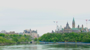 A look at the Ottawa River River and Parliament Hill from Gatineau, Que. (Andrew Adington/CTV News Ottawa)
