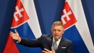 Slovakia's Prime Minister Robert Fico speaks during a press conference with Hungary's Prime Minister Viktor Orban at the Carmelite Monastery in Budapest, Hungary, Tuesday, Jan. 16, 2024. (AP Photo/Denes Erdos, File)