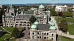 A view from above the B.C. legislature at Victoria, B.C., on Wednesday, May 8, 2024. THE CANADIAN PRESS/Chad Hipolito