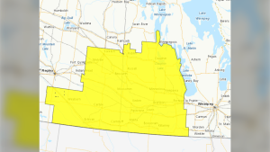 A severe thunderstorm watch is in place for southwest Manitoba (Environment and Climate Change Canada)
