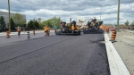 Crews start paving along the Bryne Drive south extension in Barrie, Ont. (Source: City of Barrie)