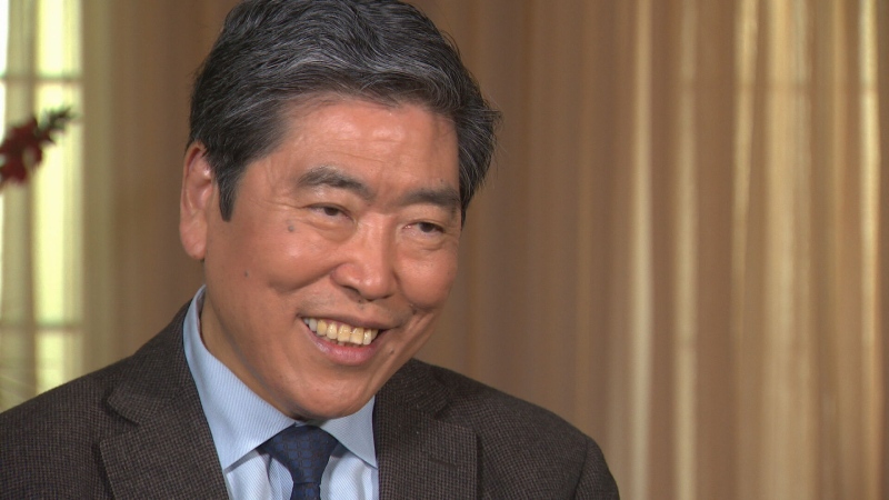 Chinese Canadian banking mogul Shenglin Xian sits for an interview with CTV National News. (Judy Trinh / CTV News)