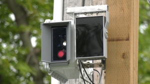 Automatic Speed Enforcement cameras on the Fifth Line in Essa Township, Ont. (CTV News/Christian D'Avino)
