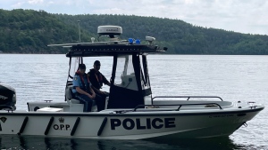 An undated photo of an Ontario Provincial Police Marine Program vessel on the water. (Supplied/Ontario Provincial Police)