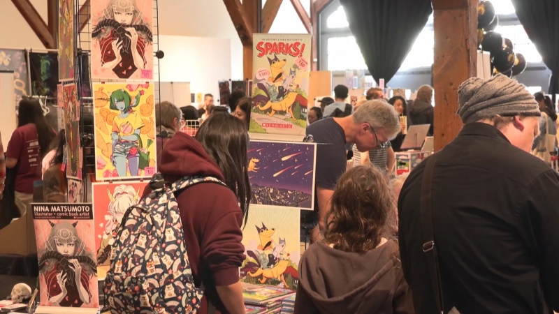 Hundreds of independent comics artists, writers and enthusiasts made their way to Yaletown Saturday for the 12th edition of VanCAF – the Vancouver Comic Arts Festival. (CTV News)